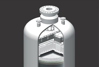 A look inside a reactor with Haldor Topsoes Scale Catcher installed.