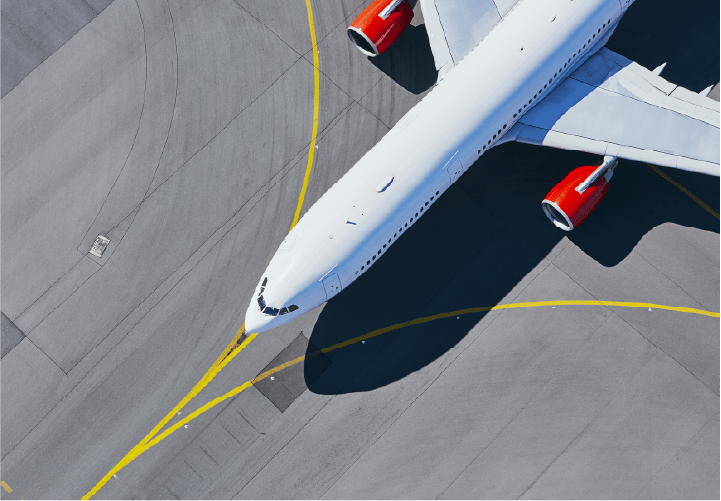 Runway view with jet and infrastructure showing domestic aviation growth in the U.S. aviation industry