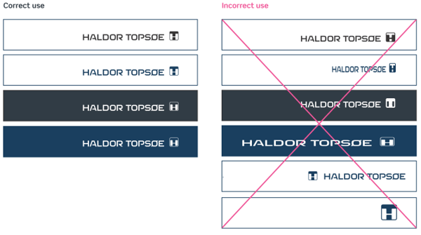 Haldor Topsoe logo variations
