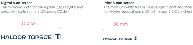 Haldor Topsoe logo minimum size
