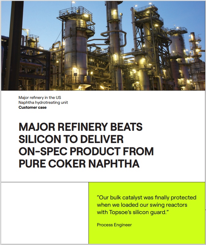 Major refinery beats silicon to deliver on-spec product from pure coker naphtha