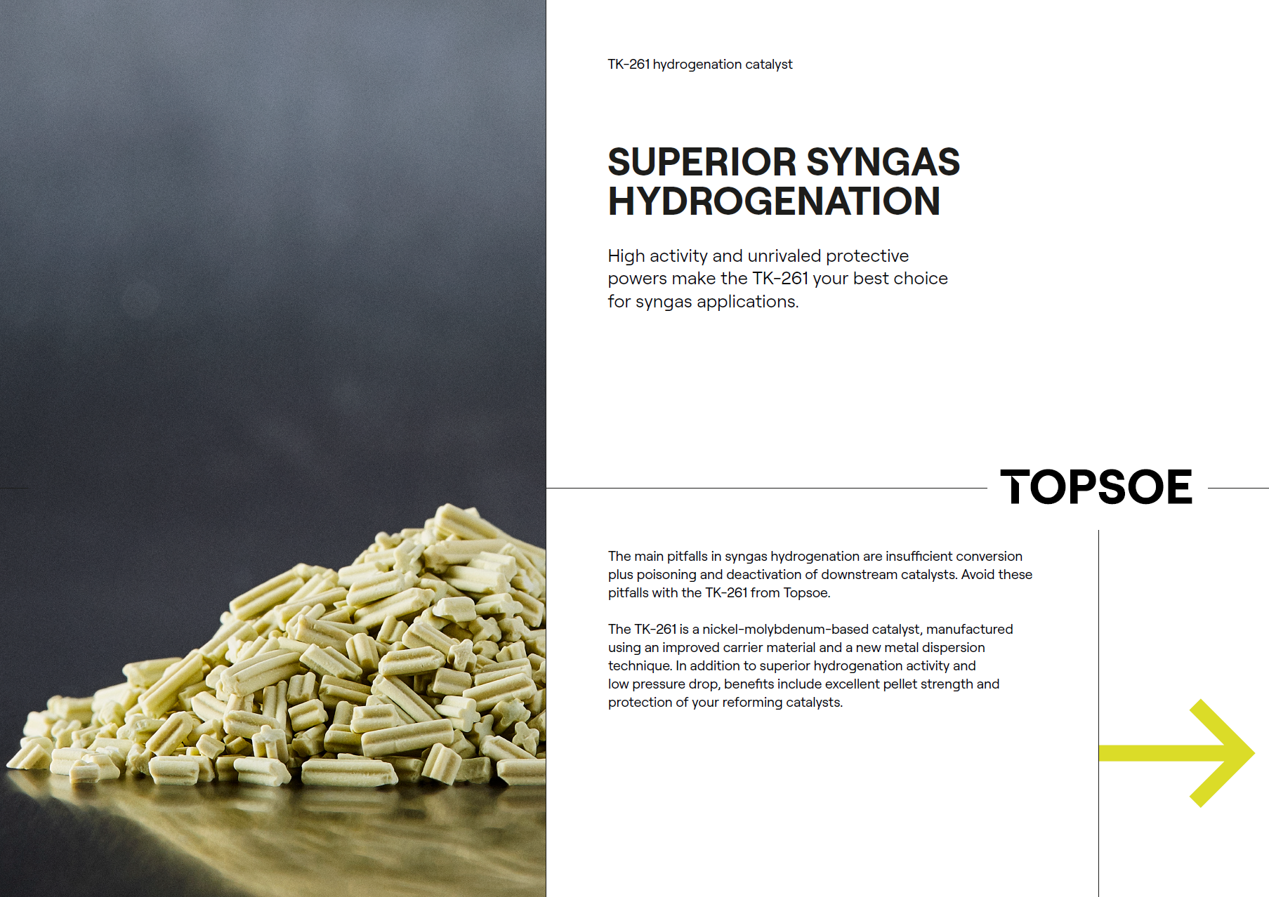 Superior syngas hydrogenation