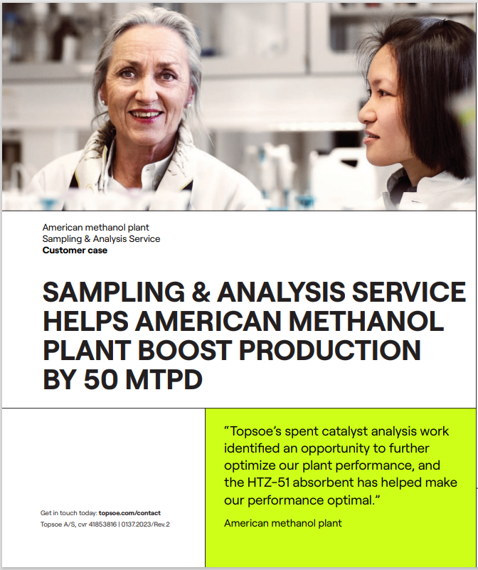 Sampling & Analysis Service Helps American Methanol Plant Boost Production by 50 MTPD