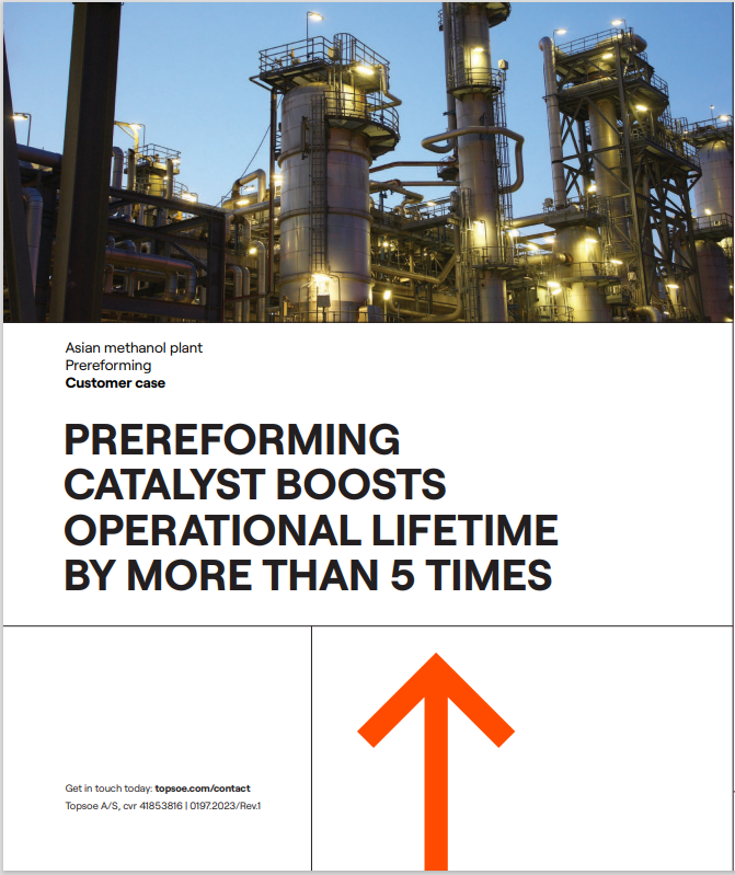 Pre-reforming catalyst boots operational lifetime by more than 5 times