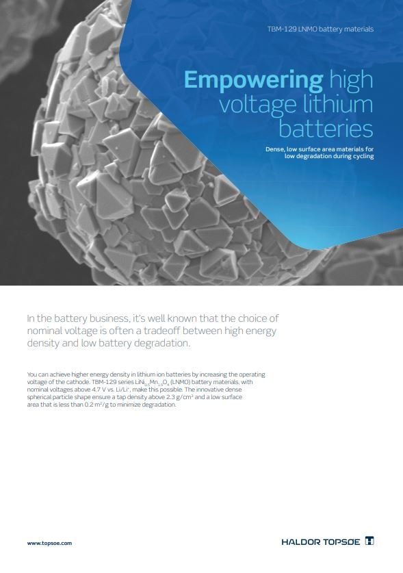 Empowering high voltage lithium batteries Empowering high voltage lithium batteries