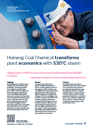 Huineng Coal Chemical transforms plant economics with 530°C steam Huineng Coal Chemical transforms plant economics with 530°C steam