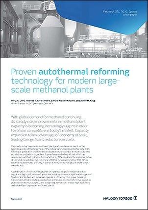 Proven autothermal reforming technology for modern large-scale methanol plant