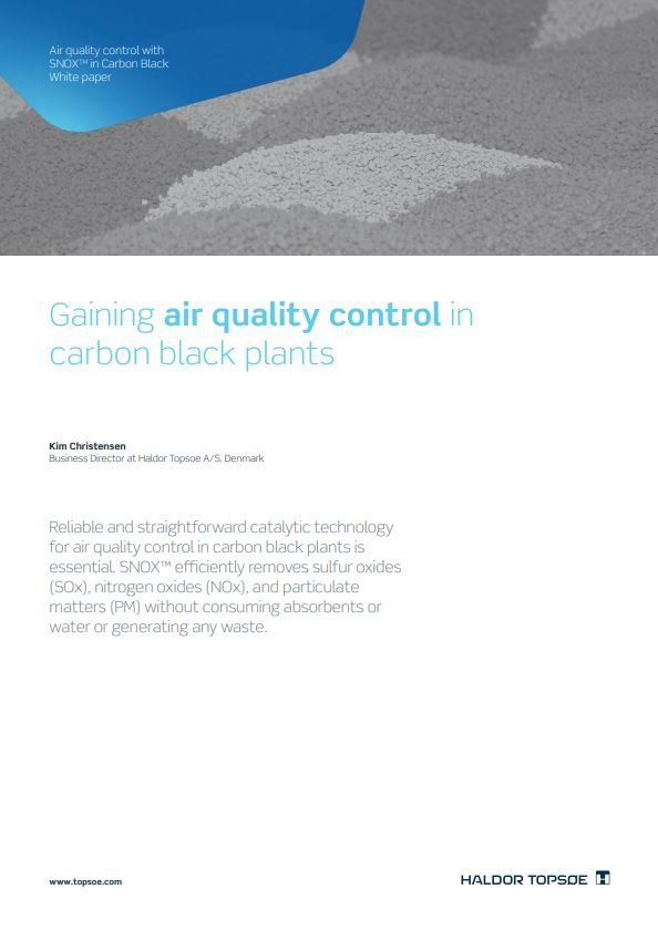 Air quality with SNOX™ in carbon black plants Air quality with SNOX™ in carbon black plants