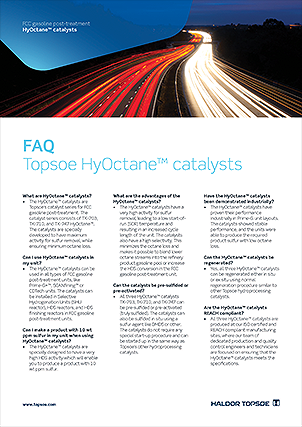 FAQ - Topsoe HyOctane™ catalysts