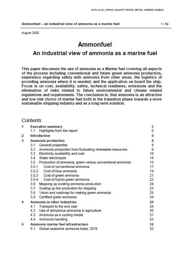 Ammonfuel - An industrial view of ammonia as a marine fuel Ammonfuel - An industrial view of ammonia as a marine fuel