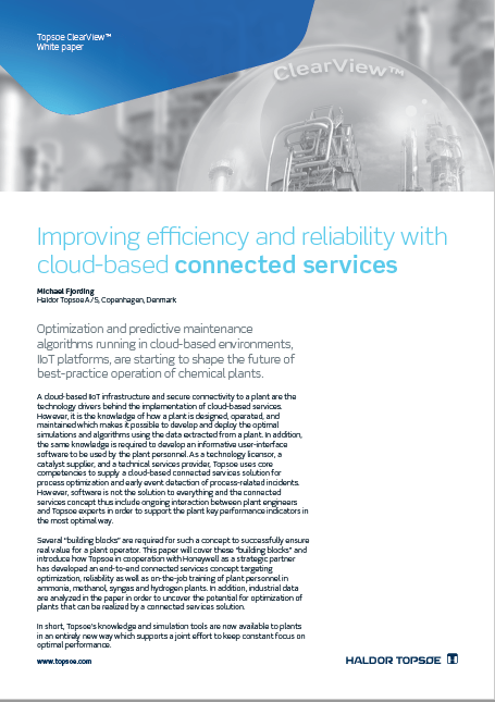 Improving efficiency and reliability with cloud-based connected services Improving efficiency and reliability with cloud-based connected services