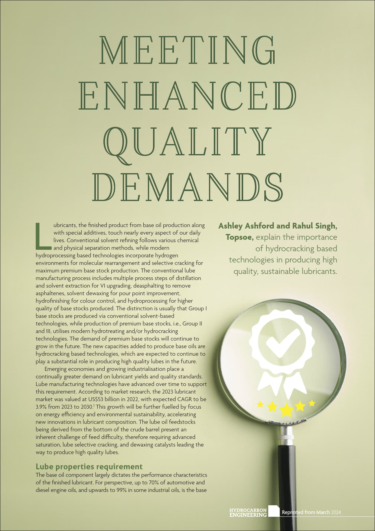 Meeting enhanced quality demands featured Image