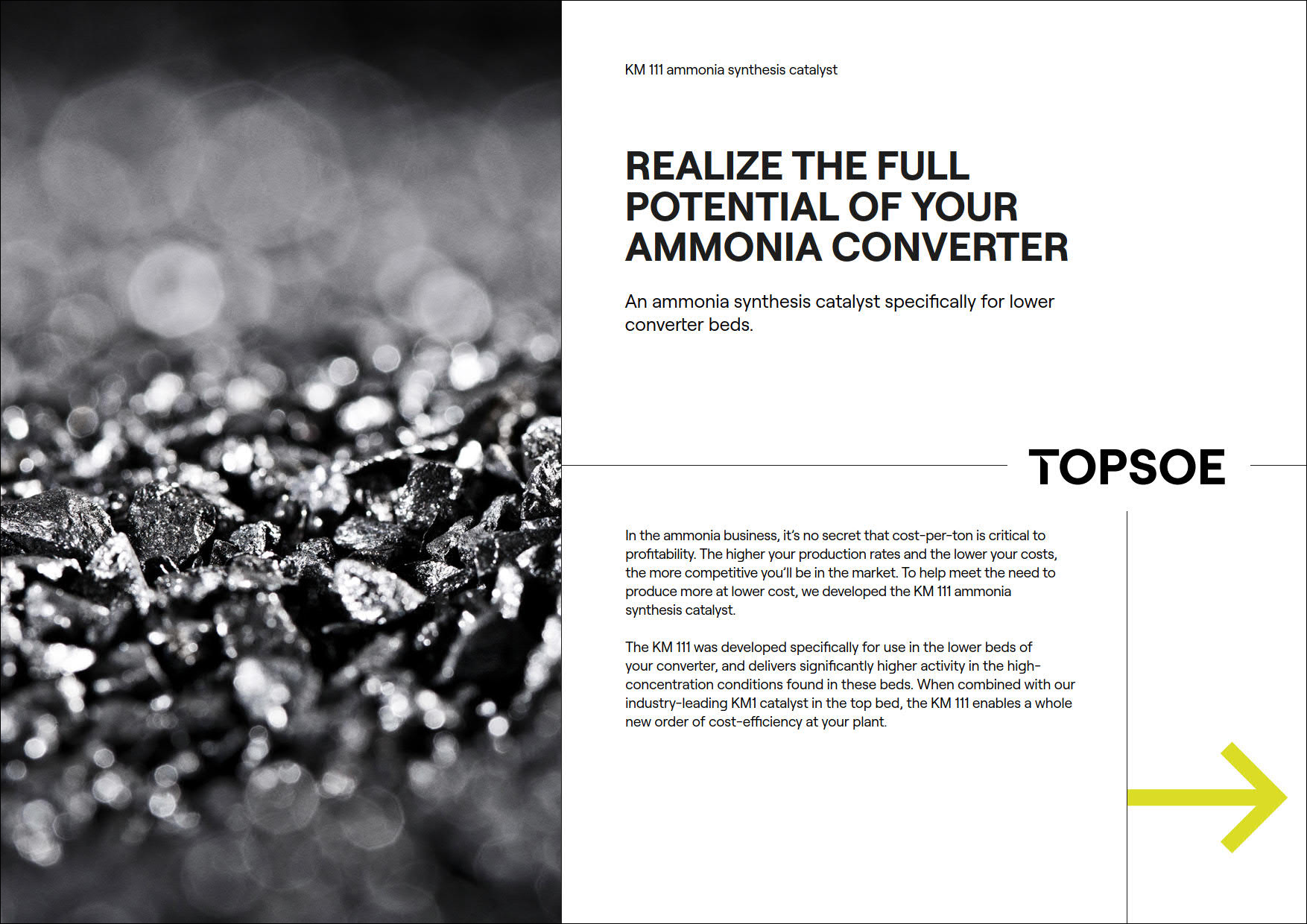 KM-111 REALIZE THE FULL POTENTIAL OF YOUR AMMONIA CONVERTER