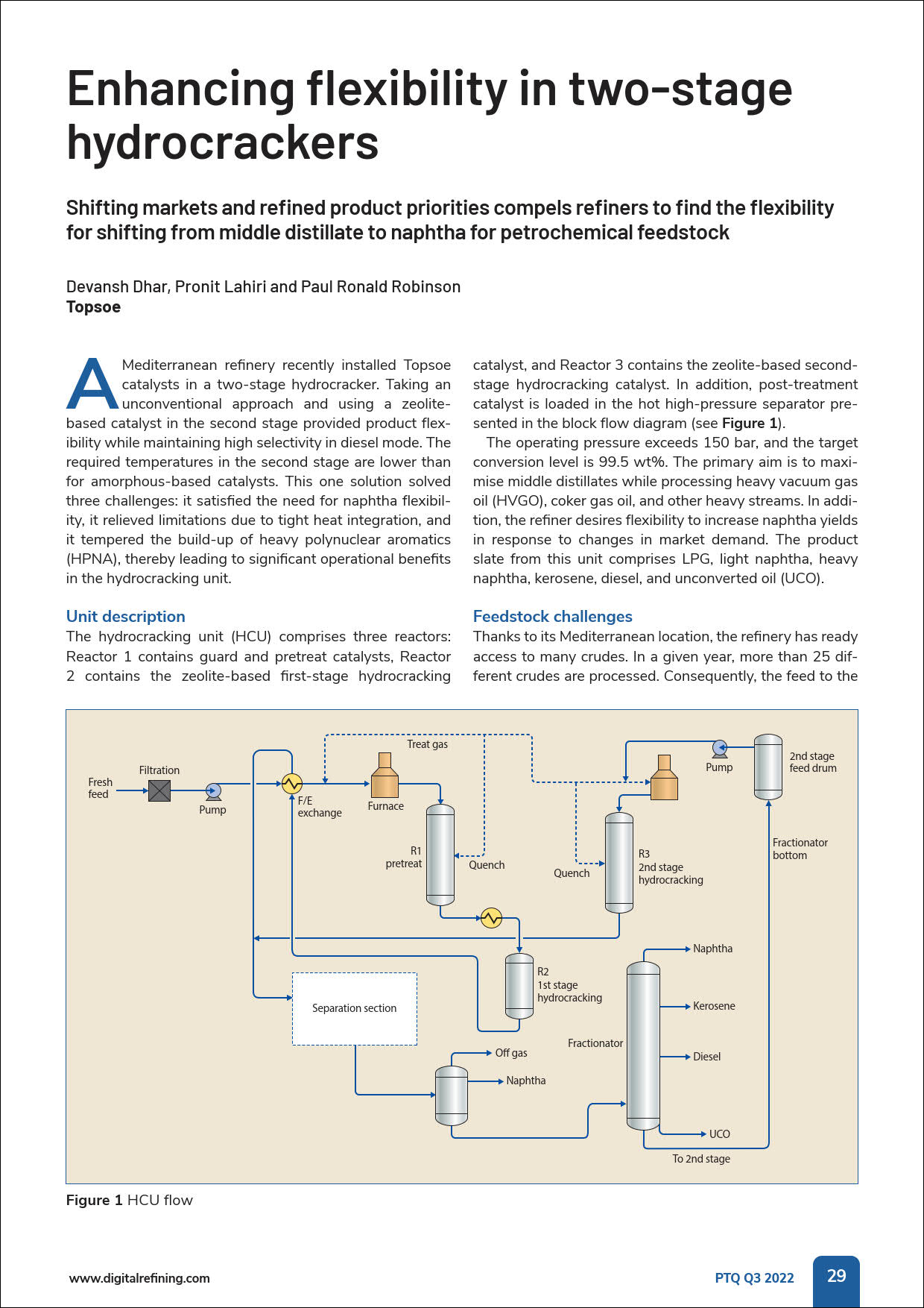 PTQ article 2022 - Enhancing flexibility in two-stage hydrocrackers