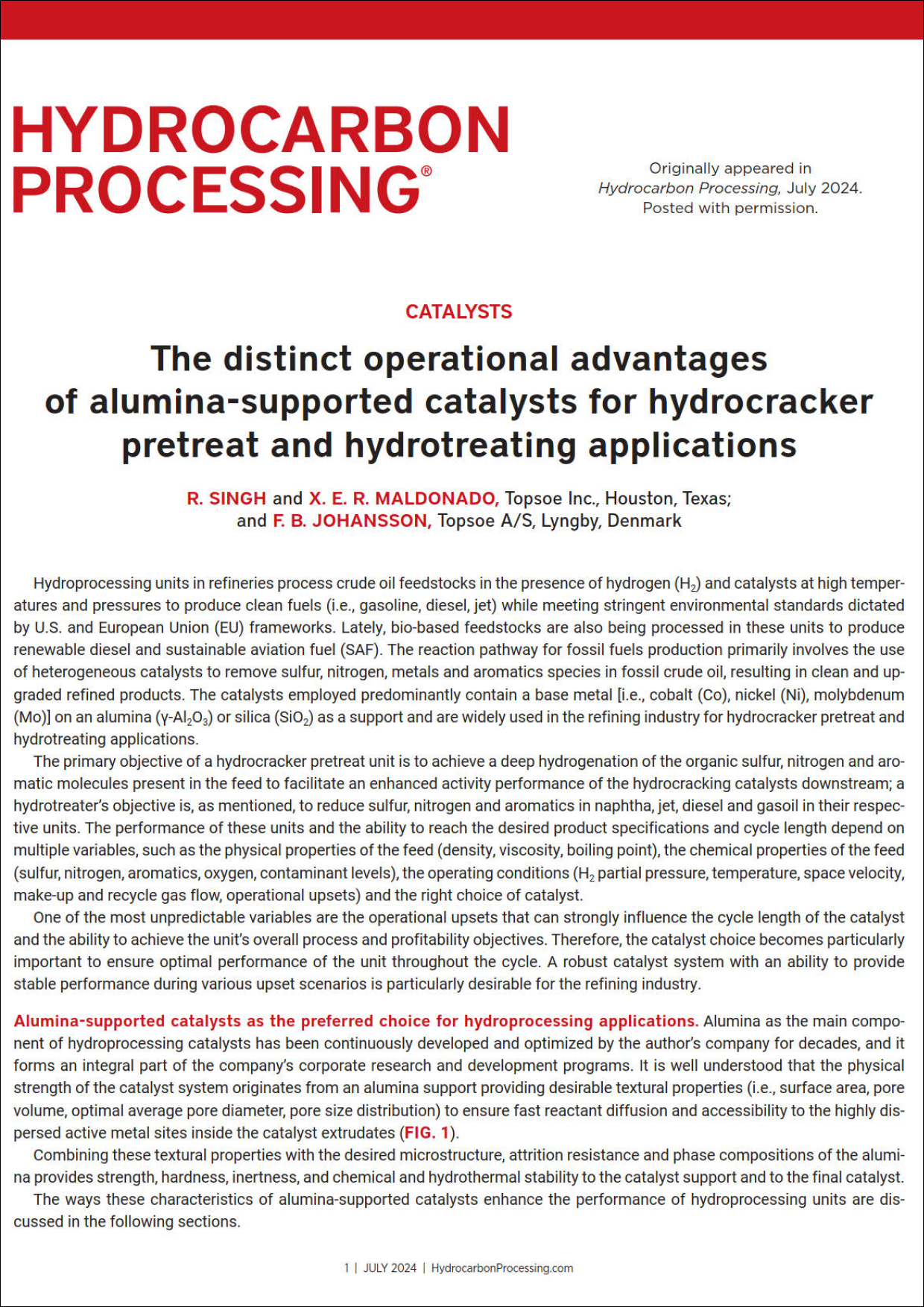 Hydrocarbon Processing