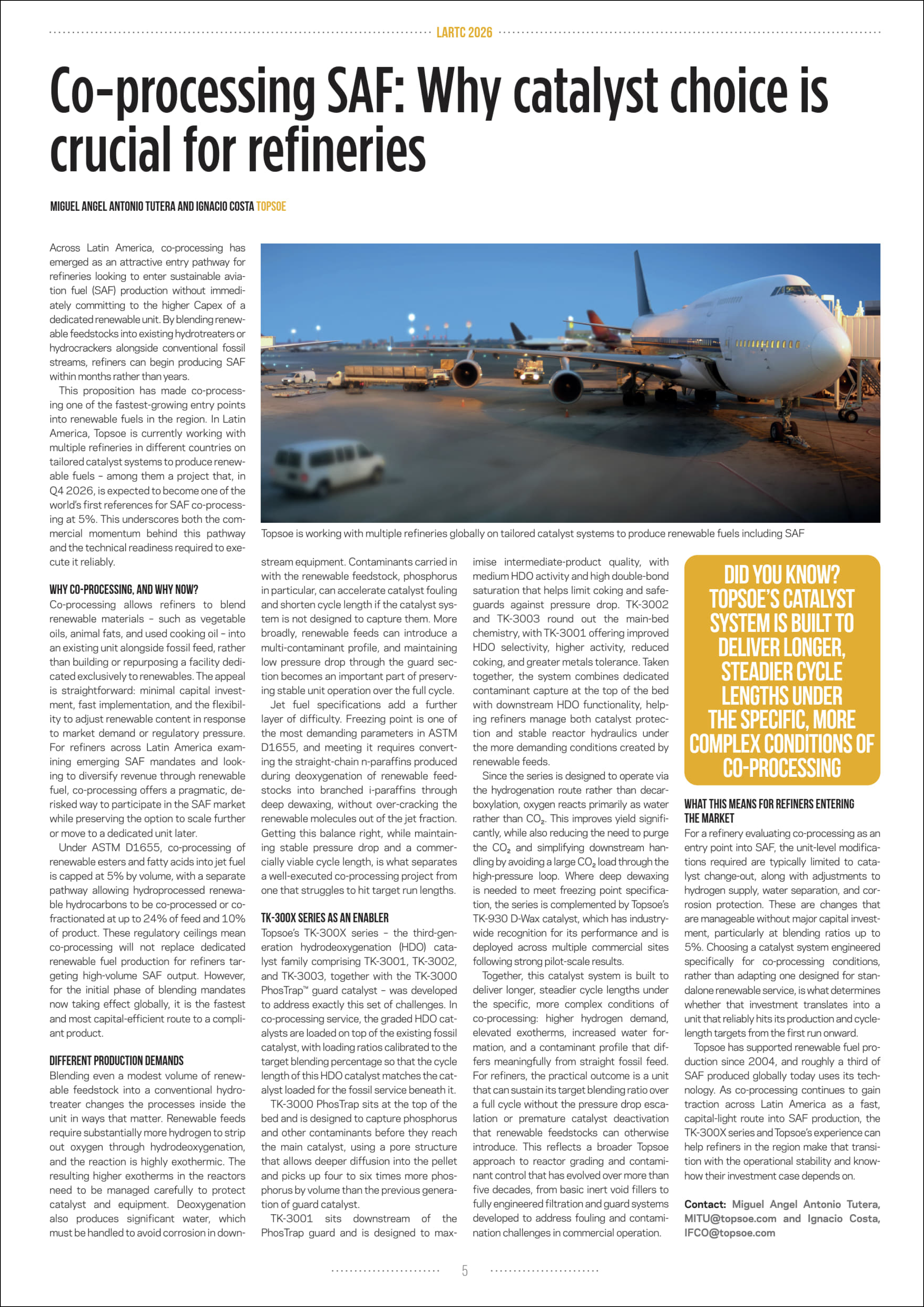 Co-processing SAF: Why catalyst choice is  crucial for refineries featured Image