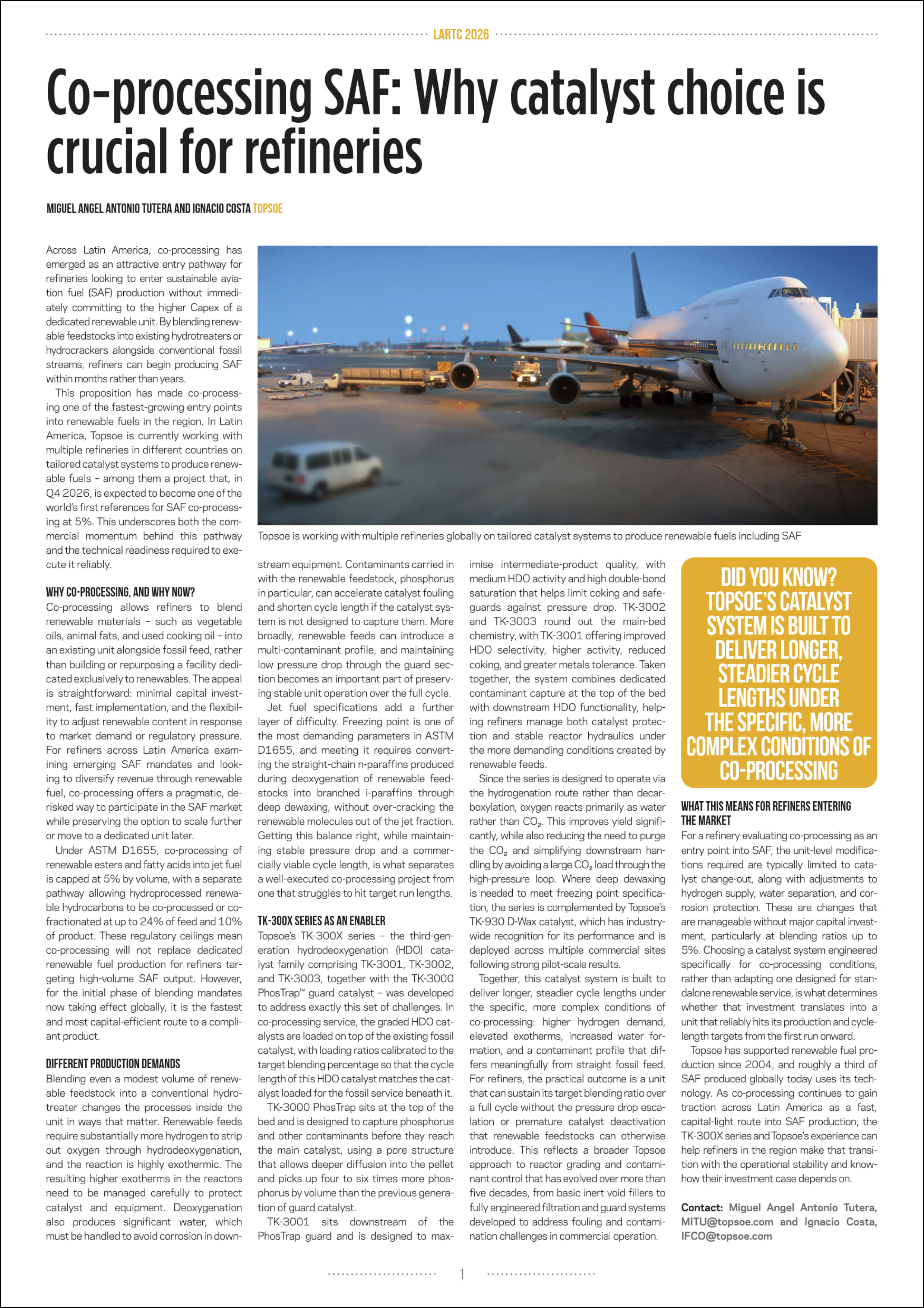 Co-processing SAF: Why catalyst choice is  crucial for refineries featured Image