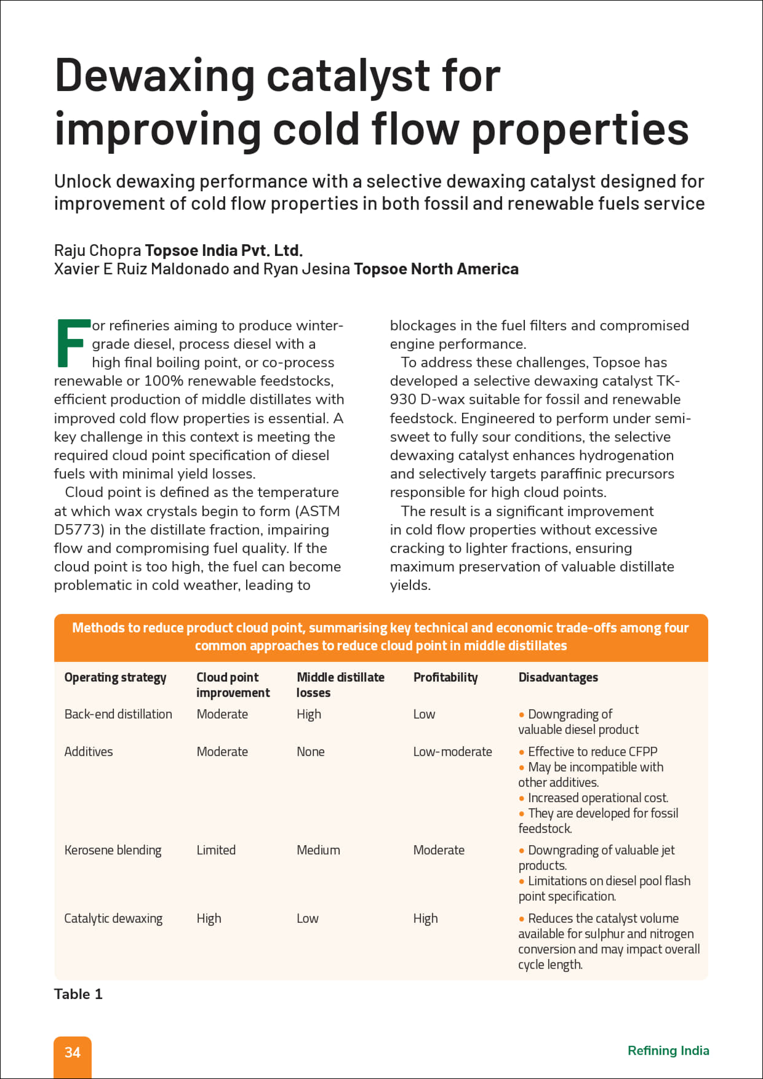 Dewaxing catalyst for improving cold flow properties featured Image